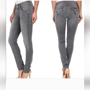 Hudson Collin Pocket Flap Steel GRAY Skinny Jeans 26